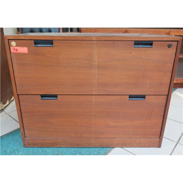 Wood 2 Drawer File Cabinet 36"x20"x28"