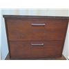 Image 2 : Qty 2 Wooden 2 Drawer File Cabinet 36"x20"x28"