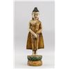Image 1 : Old Thai Wood Carved Shakyamuni Buddha Statue