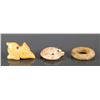 Image 3 : Lot of Three Old Hardstone Carved Pendants