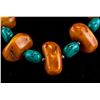Image 2 : Chinese Amber and Turquoise Necklace