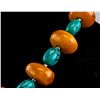 Image 4 : Chinese Amber and Turquoise Necklace