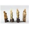 Image 4 : 4 Assorted Chinese Hardstone Shouxing Statues