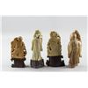 Image 5 : 4 Assorted Chinese Hardstone Shouxing Statues