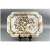 Image 4 : Chinese White Jade Carved Dragon Large Plate