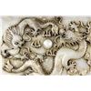 Image 5 : Chinese White Jade Carved Dragon Large Plate