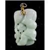 Image 2 : A Very Fine White & Green Jadeite Pendant