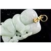 Image 3 : A Very Fine White & Green Jadeite Pendant