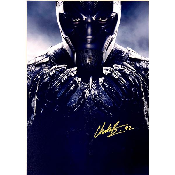 Chadwick Boseman Autograph Signed Black Panther Photo