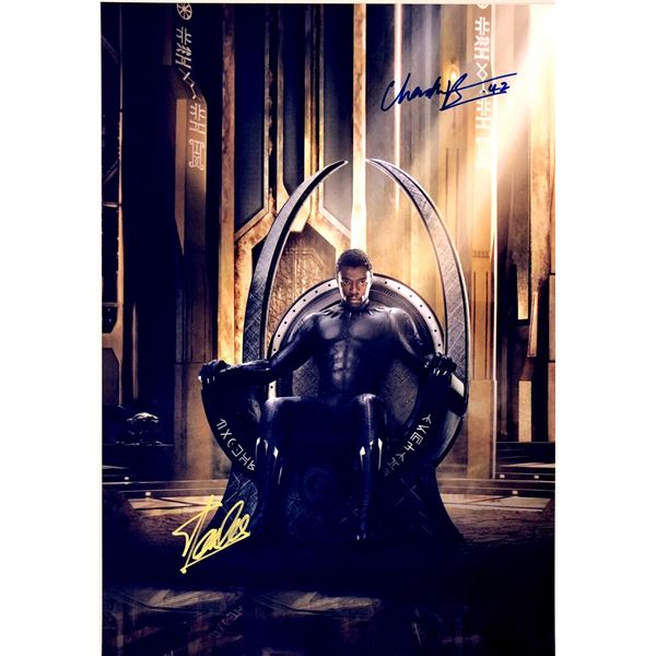 Chadwick Boseman Autograph Signed Black Panther Photo