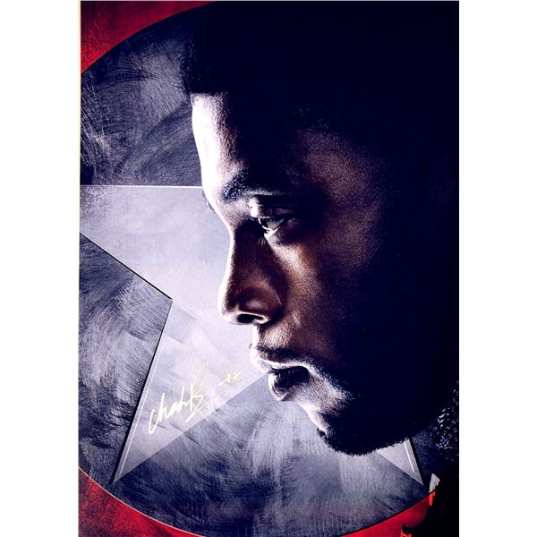 Chadwick Boseman Autograph Signed Black Panther Photo