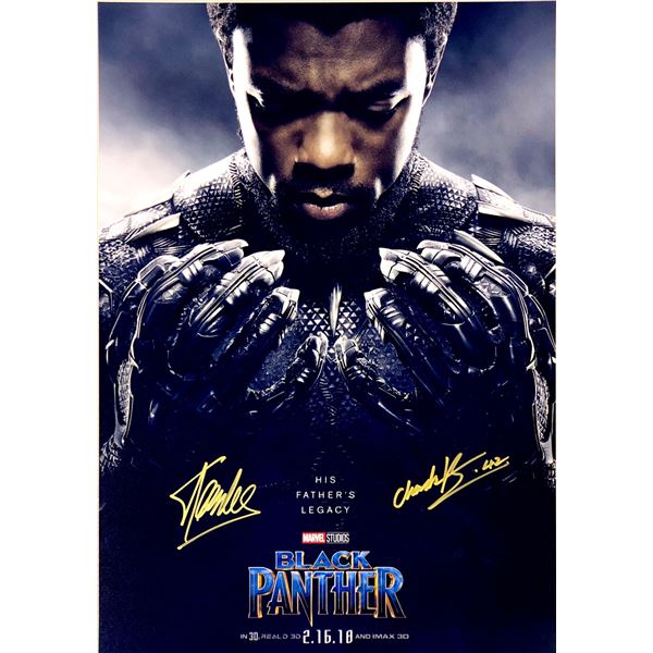 Chadwick Boseman Autograph Signed Black Panther Photo