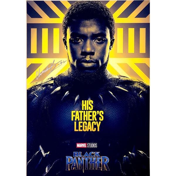 Chadwick Boseman Autograph Signed Black Panther Photo