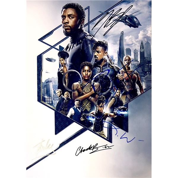Chadwick Boseman Autograph Signed Black Panther Photo