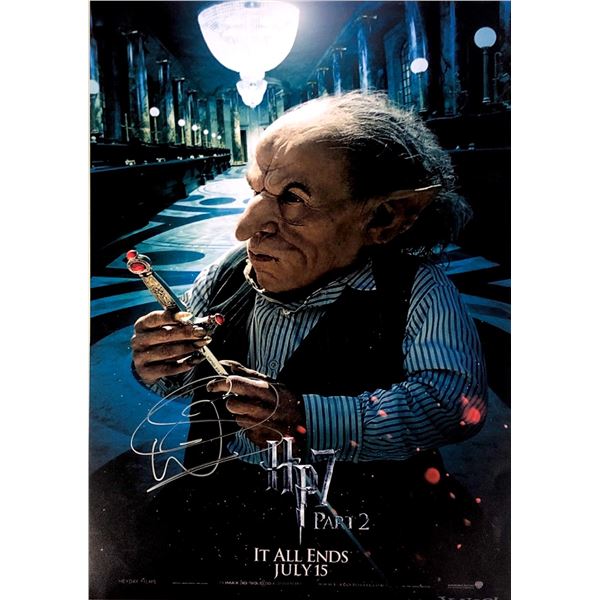 Harry Potter Warwick Davis Autograph Signed Poster