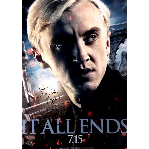 Harry Potter Tom Felton Autograph Signed Poster