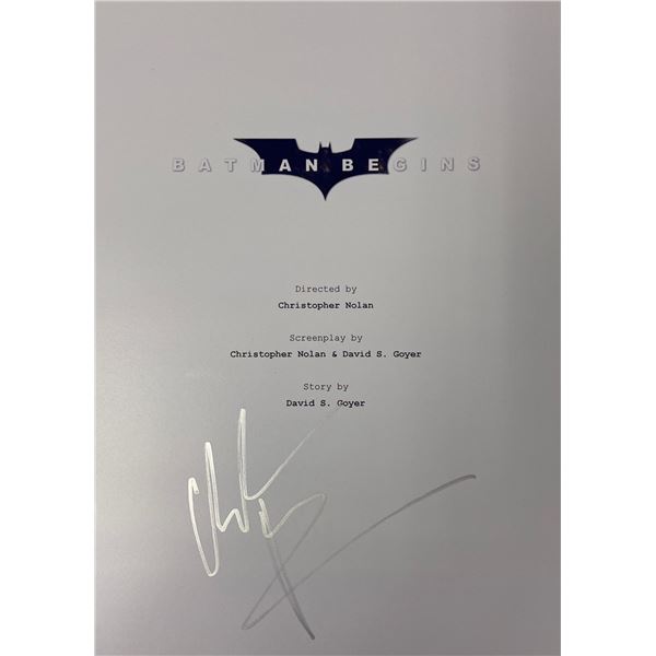Christian Bale Autograph Signed Batman Begins Script Cover