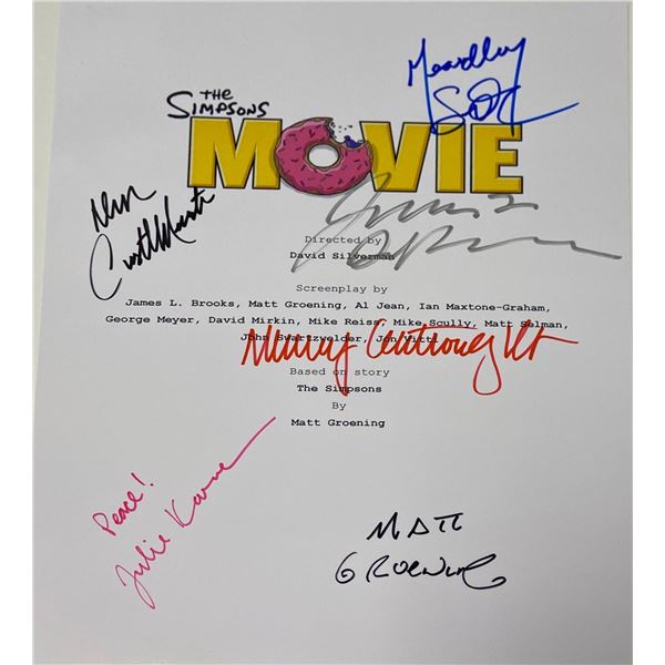 Autograph Signed The Simpsons Movie Script Cover