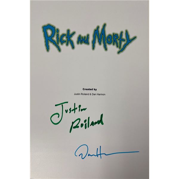 Autograph Signed Rick and Morty Script Cover