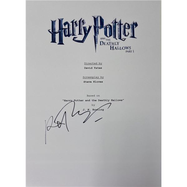 Autograph Signed Harry Potter Deathly Hallows Pt 1 Script Cover
