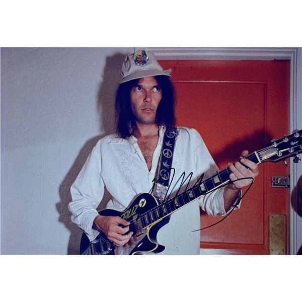 Autograph Signed Neil Young Photo