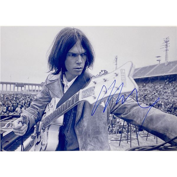 Autograph Signed Neil Young Photo