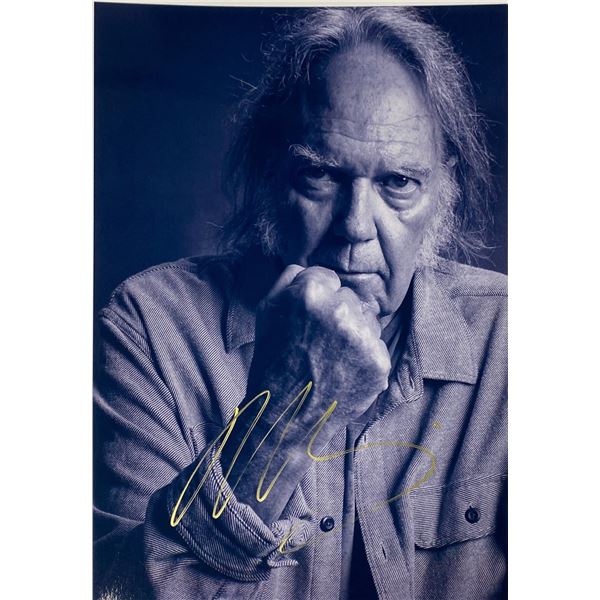 Autograph Signed Neil Young Photo