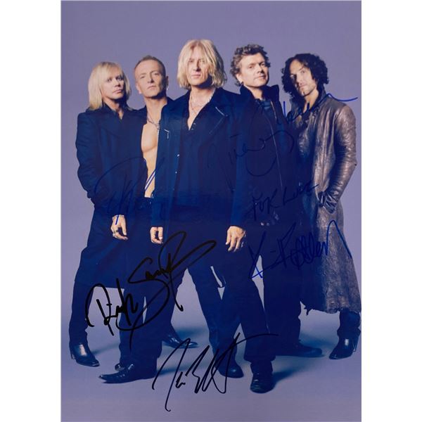 Autograph Signed Def Leppard Photo