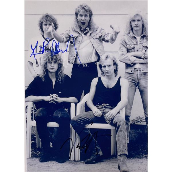 Autograph Signed Def Leppard Photo