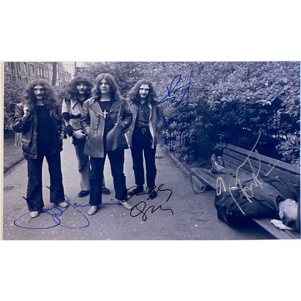 Autograph Signed Black Sabbath Photo