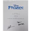 Image 1 : Autograph Signed Frozen Kristen Bell Script Cover