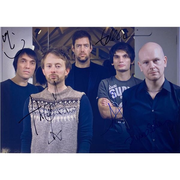 Autograph Signed Radiohead Photo
