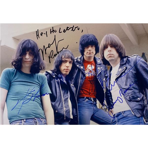 Autograph Signed Ramones Photo