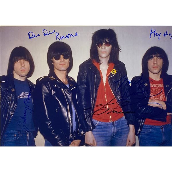Autograph Signed Ramones Photo
