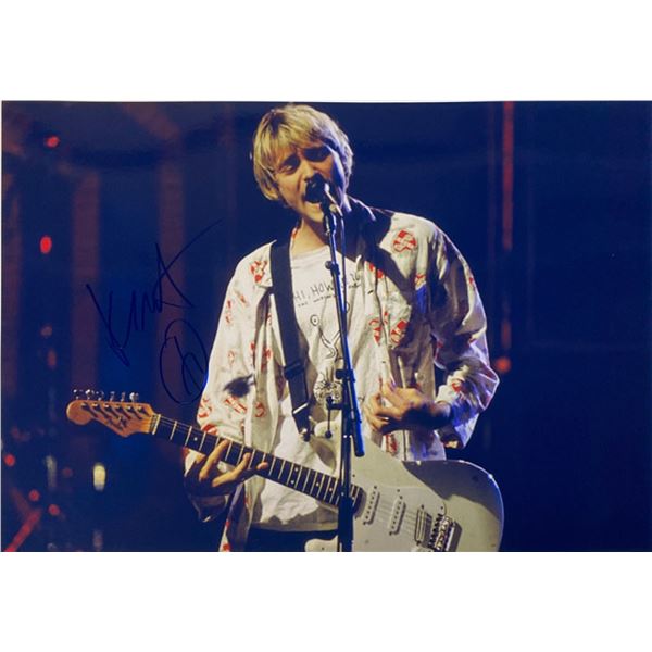 Autograph Signed Kurt Cobain Photo