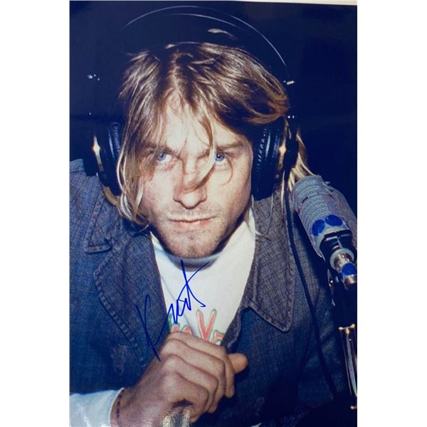 Autograph Signed Kurt Cobain Photo