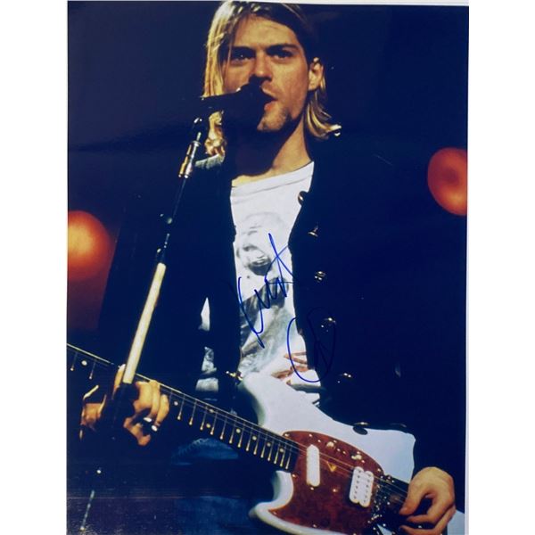Autograph Signed Kurt Cobain Photo