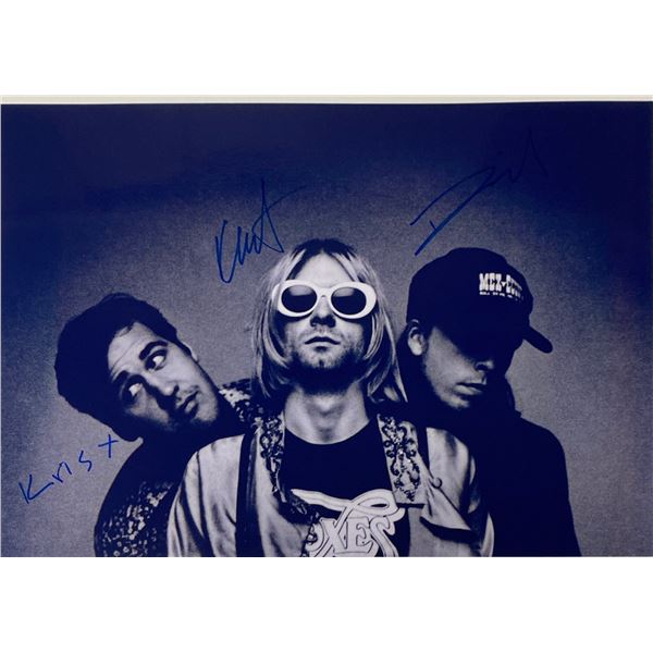 Autograph Signed Nirvana Photo