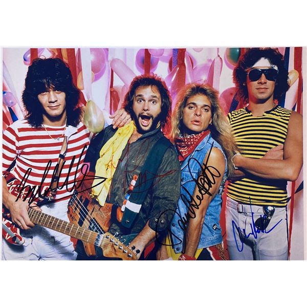 Autograph Signed Van Halen Photo