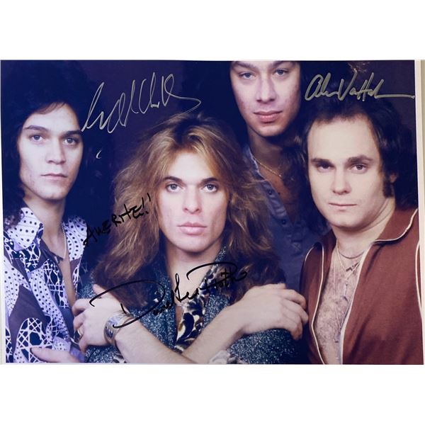 Autograph Signed Van Halen Photo