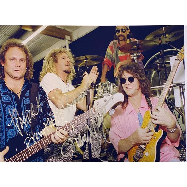Autograph Signed Van Halen Sammy Hagar Photo