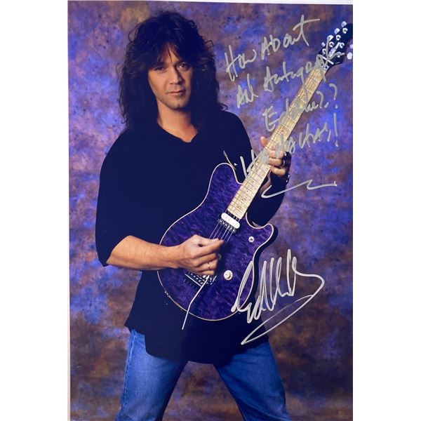 Autograph Signed Eddie Van Halen Photo