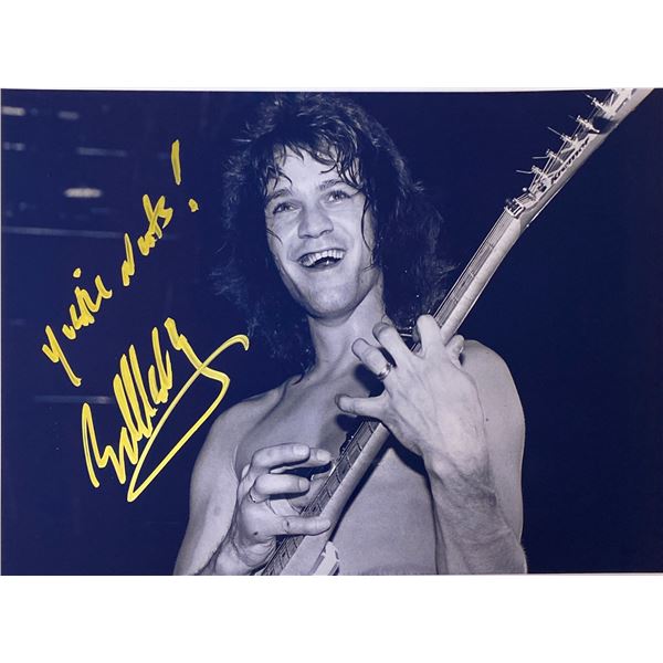Autograph Signed Eddie Van Halen Photo