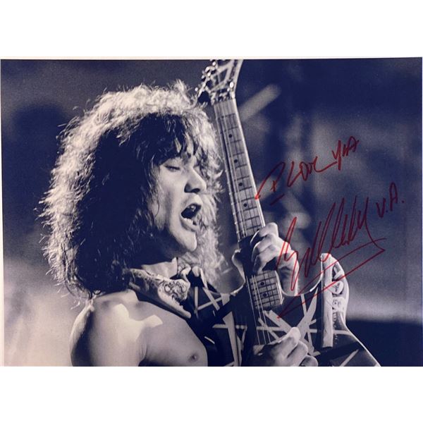 Autograph Signed Eddie Van Halen Photo