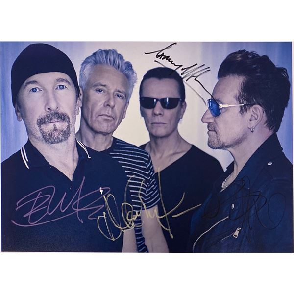 Autograph Signed U2 Bono Photo