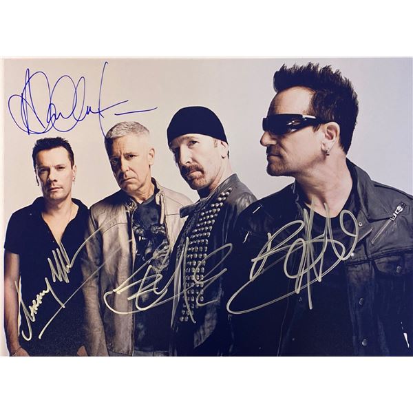 Autograph Signed U2 Bono Photo