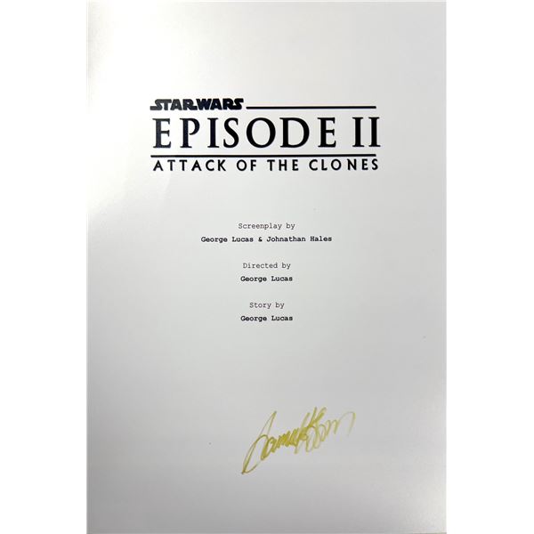 Autograph Signed Star Wars Attack of Clones Script Cover
