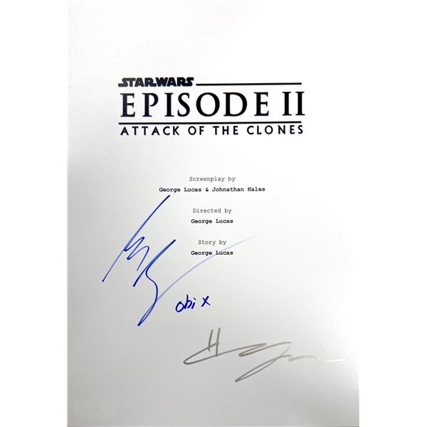 Autograph Signed Star Wars Attack of Clones Script Cover