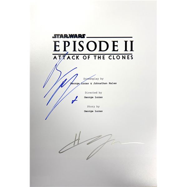 Autograph Signed Star Wars Attack of Clones Script Cover