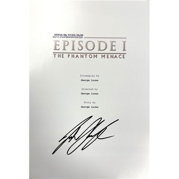 Autograph Signed Star Wars Phantom Menace Script Cover